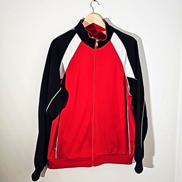 Charles River sport zipper sweatshirt. Red and black.‎ TEAM SPARTACUS LG - Picture 2 of 8